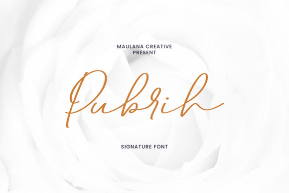Pubrih: A Stylish Script Font